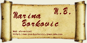 Marina Borković vizit kartica